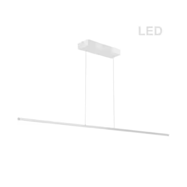 56W Horiz Pendant Mw W/ Wh Acrylic Diffuser