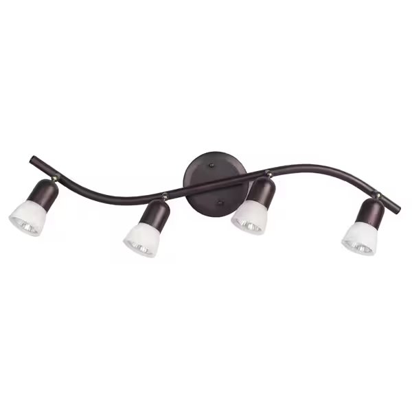 James, It356A04Orb10, 4 Lt Trk Lght, Alabaster Glss, 50W G10, 26 1/2"W