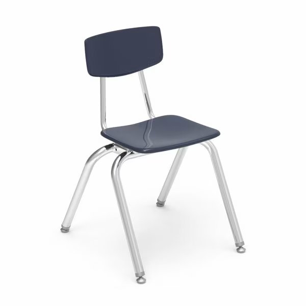 3000 Series 16" Classroom Chair, 3rd - 4th Grade with Nylon Glides - Navy Seat, Virco, Mfr#: 3016