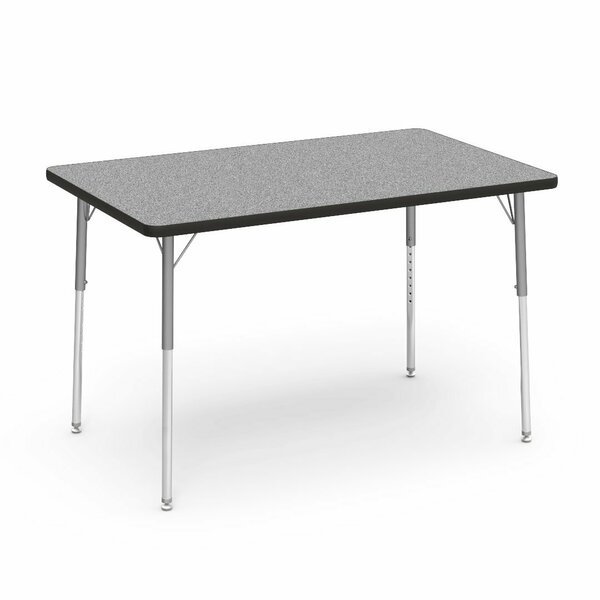 48 in. W X 30 in. L X 22-30 in. H, Grey Nebula Top / Black Edge, Virco, Mfr#: 483048