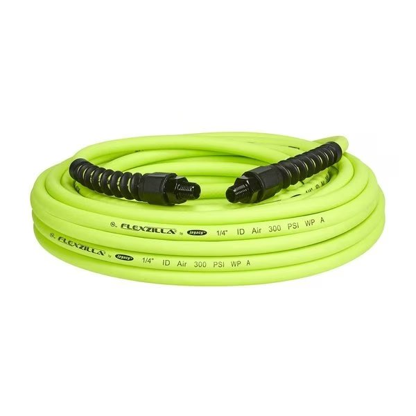 Pro Air Hose, 1/4" x 50, 1/4" MNPT Fitt, Flexzilla, Mfr#: HFZP1450YW2