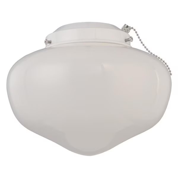 Ceiling Fan -Light Kit LED Schoolhouse White Fnsh White Opal Glass Damp, Westinghouse, Mfr#: 7785300