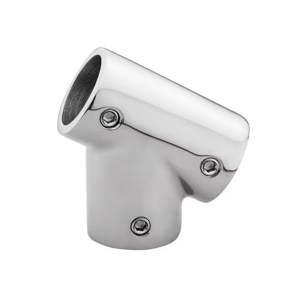 Stainless Steel 60 Degree Tee Rail Fitting, Whitecap Marine Hardware, Mfr#: 6145C