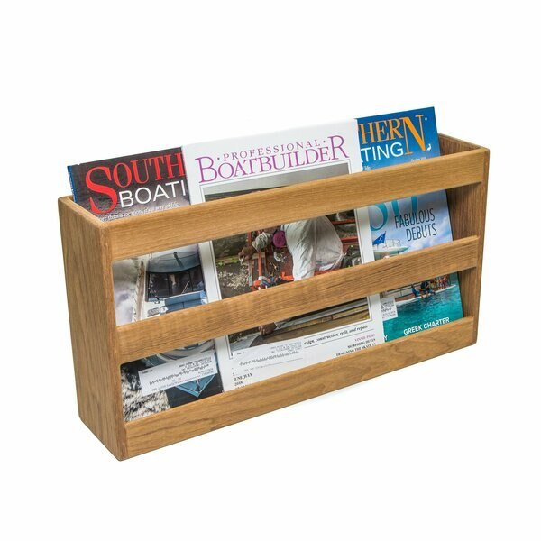 Double-Wide Magazine Rack, Whitecap Teak, Mfr#: 62508