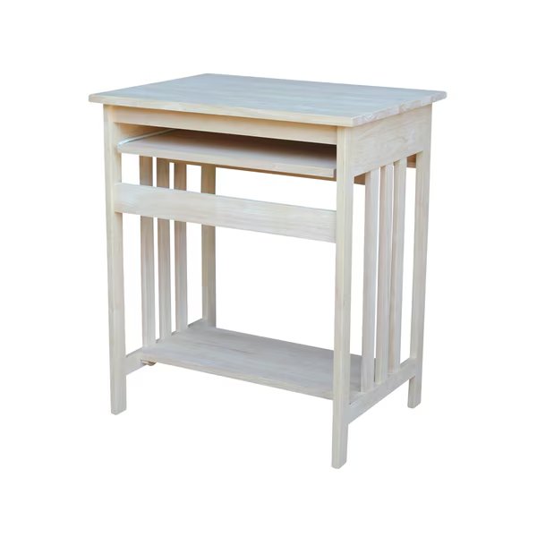 Rectangle Mission Computer Stand, 27 X 20 X 31.4, Wood Unfinished, International Concepts, Mfr#: 273
