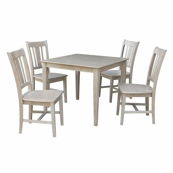 Square Dining Table, 36 in W X 36 in L X 30 in H, Wood, Washed Gray Taupe, International Concepts, Mfr#: K09-3636-C10-4