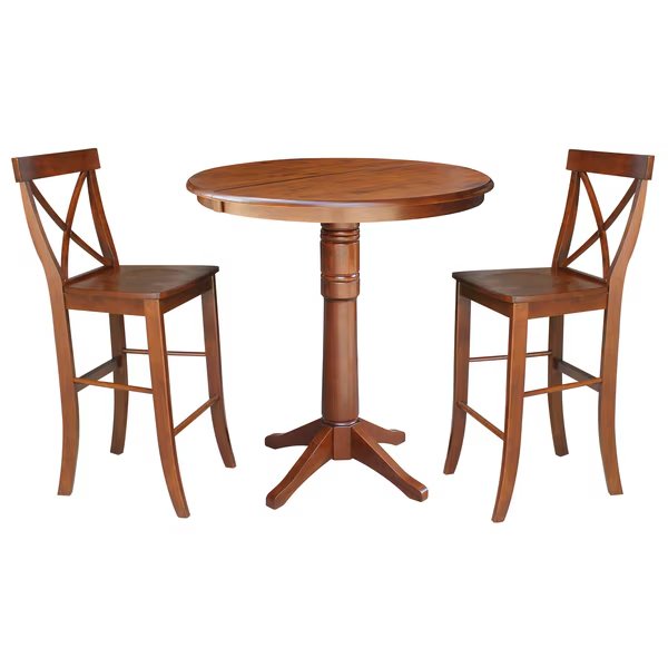Round Dining Table, 36 in W X 48 in L X 40.9 in H, Wood, Espresso, International Concepts, Mfr#: K581-36RXT-27-S61332