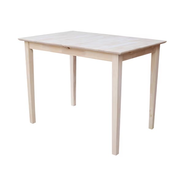 Rectangle Table with Butterfly Extension, 32 in W X 48 in L X 36 in H, Wood, Unfinished, International Concepts, Mfr#: K-T32X-36S