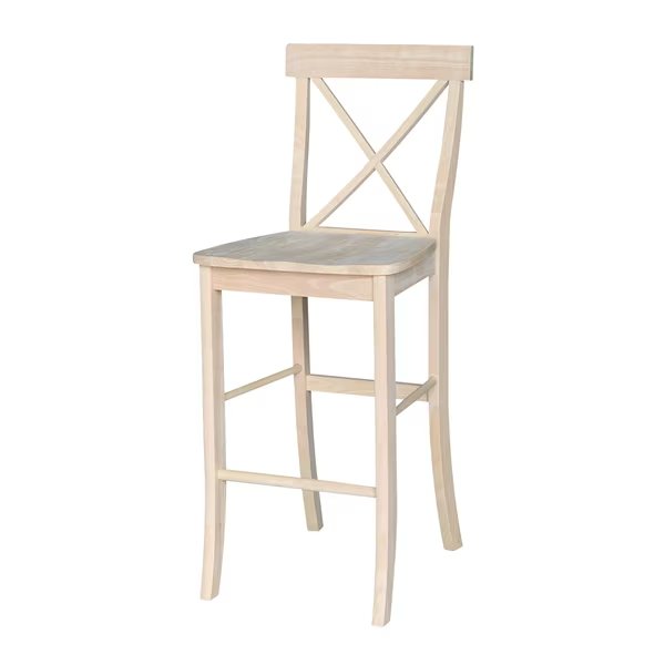X-Back Stool, 30" Seat Height, Unfinished, International Concepts, Mfr#: S-6133