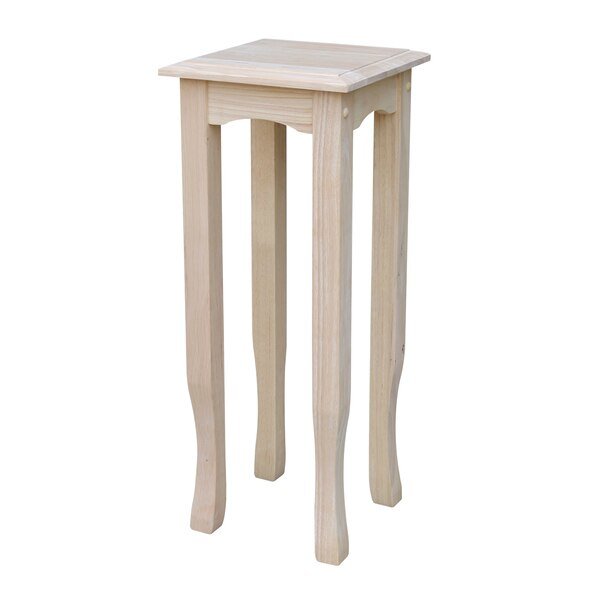 Rectangle 30" High Tea Table, 12 in W X 12 in L X 29.5 in H, Wood, Unfinished, International Concepts, Mfr#: TT30