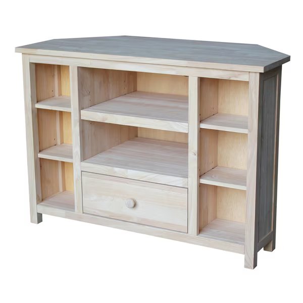 Corner EnteRTAinment / TV Stand, Unfinished, International Concepts, Mfr#: TV-49