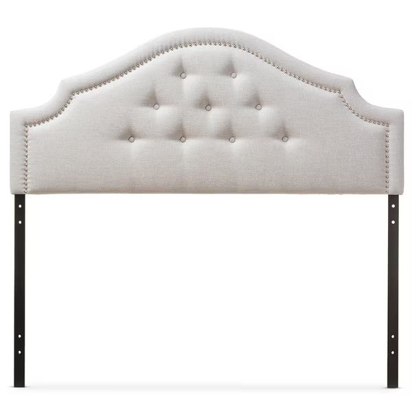 Cora Modern Grayish Beige Upholstered Full Size Headboard, Baxton Studio, Mfr#: 124-6859