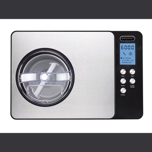 Ice Cream Maker, Stainless Steel, Overall Depth - Ice Machines: 11", Whynter, Mfr#: ICM-200LS