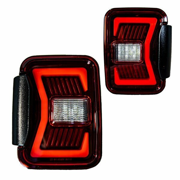 Led Tail Light Black / Red, Renegade, Mfr#: CTRNG0668-BR-SQ
