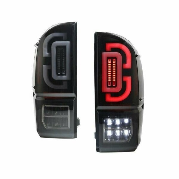 V2Led Sequential Tail Light - Black/Smoke, Renegade, Mfr#: CTRNG0685-BS-SQ