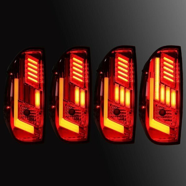 Led Sequential Tail Light Set Chrome / Red, Renegade, Mfr#: CTRNG0667-CR-SQ