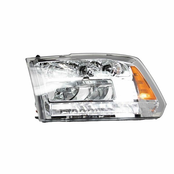 Fullled High/Low Beam Sequentail Head Light - Chrome/Clear, Renegade, Mfr#: CHRNG0675-C-SQ