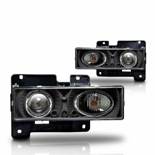 Halo Projector Head Lights - Black / Clear, Winjet, Mfr#: CHWJ-0002-B