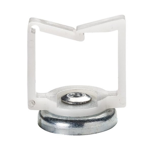 1in. Magnetic Cable Holder, 26 lb Magnet, Locking Gate, White, 100PK, Winnie Industries, Mfr#: WMCH100WH