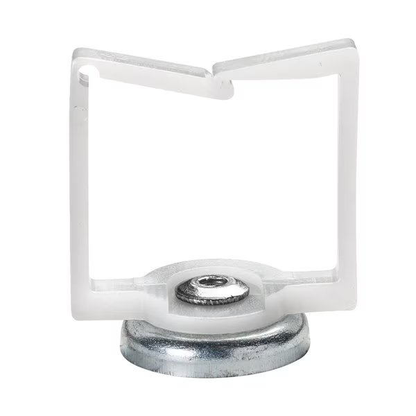 1 1/4 in. Magnetic Cable Holder, 26 lb Magnet, Locking Gate, White, 100PK, Winnie Industries, Mfr#: WMCH125WH
