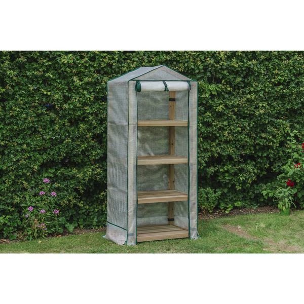 PREM 4 TIER WOODEN GREENHOUSE, Gardman, Mfr#: W22 R08898