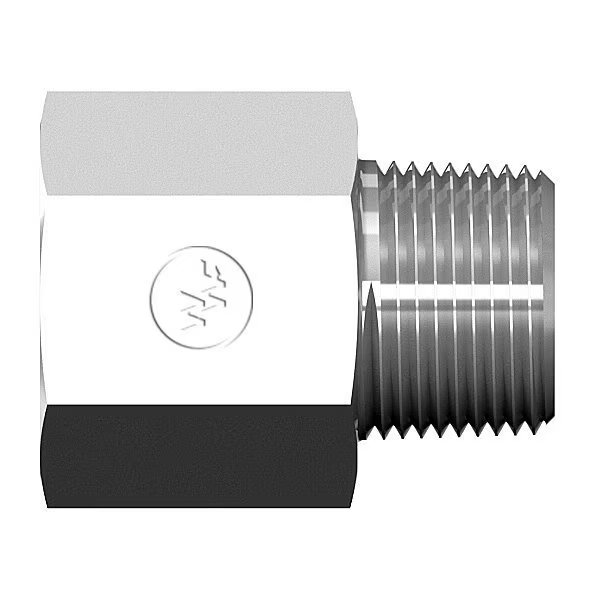 Female O-Ring Boss to Male Pipe Straight Adapter, World Wide Fittings, Mfr#: 3239X08X06