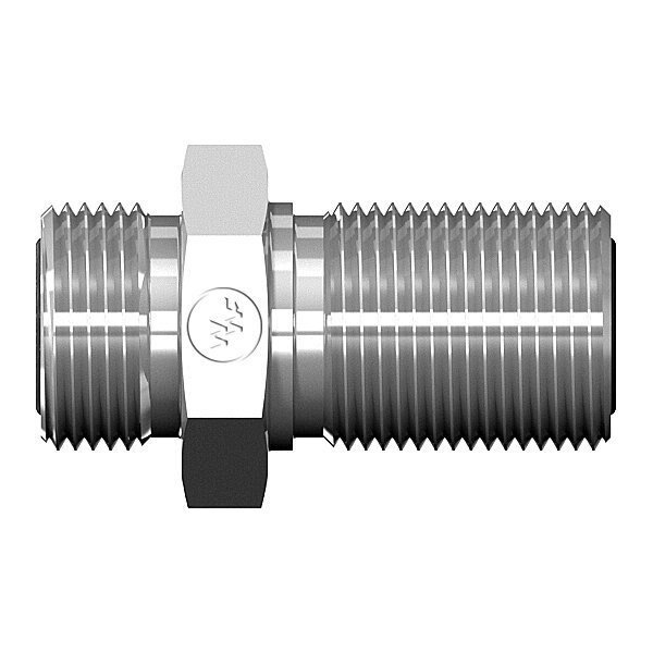 Male Flat Face O-Ring Bulkhead to Male Flat Face O-Ring Straight Union, World Wide Fittings, Mfr#: 4325X06X06