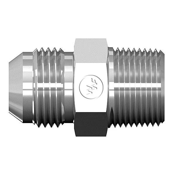 Male JIC to Male Pipe Straight Connector, World Wide Fittings, Mfr#: 5205X24X20