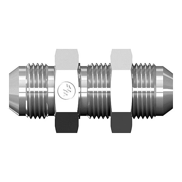 Male JIC to Male JIC Bulkhead Union - With Locknut, World Wide Fittings, Mfr#: 5325X12X12LN