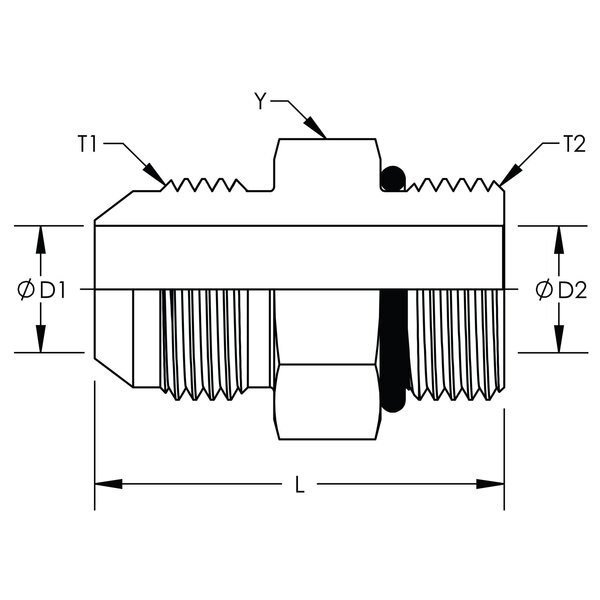 JIC to O-Ring Boss Stainless Steel, World Wide Fittings, Mfr#: 6400X05X04SS