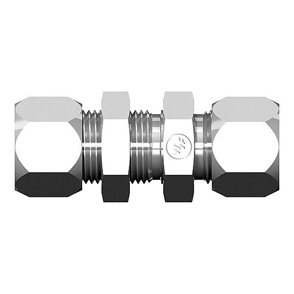 Flareless Compression Bulkhead to Flareless Compression Union, World Wide Fittings, Mfr#: 7325X04X04