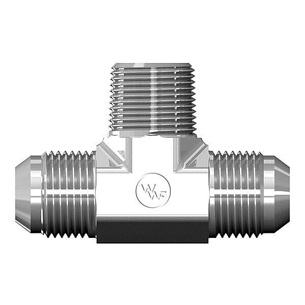 Male JIC to Male JIC to Male Pipe Branch Tee, World Wide Fittings, Mfr#: F5605X06X06X04