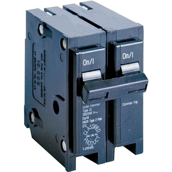 Circuit Breaker, CL Series, 30A, 2 Pole, 120/240V AC, 10kA, Eaton Cutler-Hammer, Mfr#: CL230