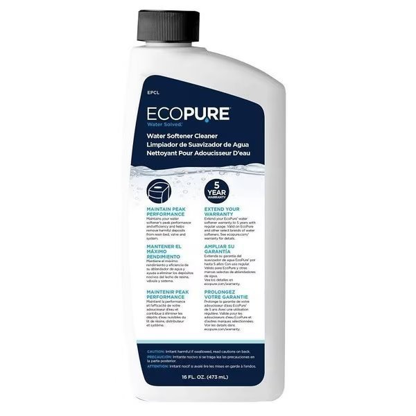 Water Softener Cleaner, 16 oz, Liquid, Characteristic, Ecopure, Mfr#: EPCL