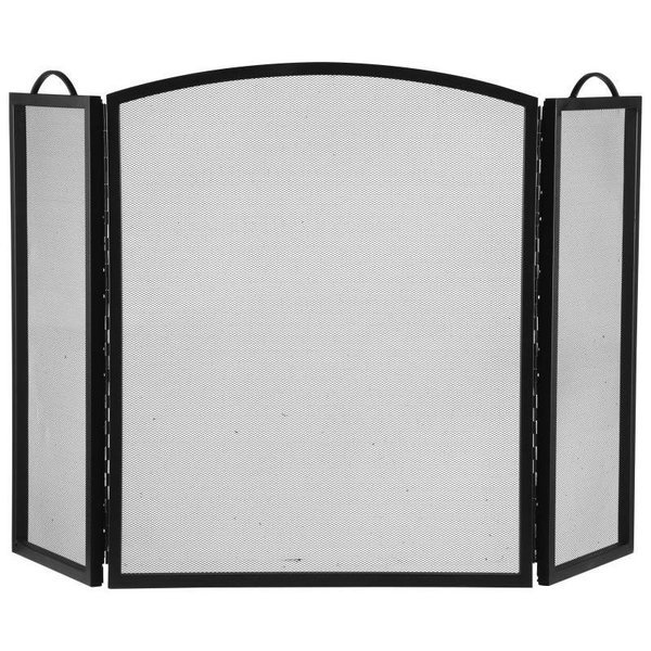 3Panel Fireplace Screen, Black, Simple Spaces, Mfr#: CPO90505BK3L