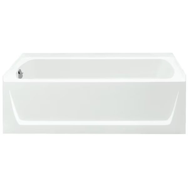 Ensemble Bathtub, 55 gal Capacity, 60 in L, 32 in W, 20 in H, Alcove Installation, Solid Vikrell, Sterling, Mfr#: 71121110-0