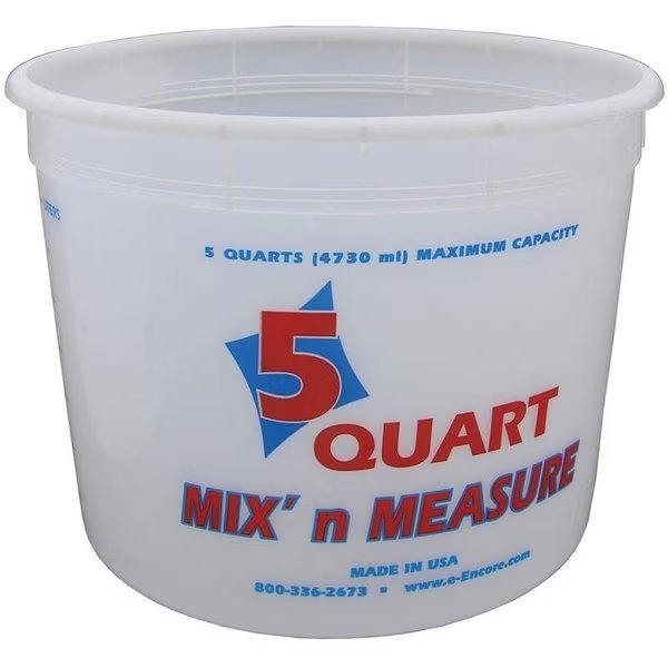 300403 Paint Container, 5 qt Capacity, Plastic, Encore Plastics, Mfr#: 1000890