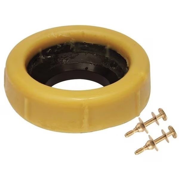 Toilet Wax Gasket, BrassFiber, Honey Yellow, For 3 in or 4 in Waste Lines, Plumb Pak, Mfr#: K836-3