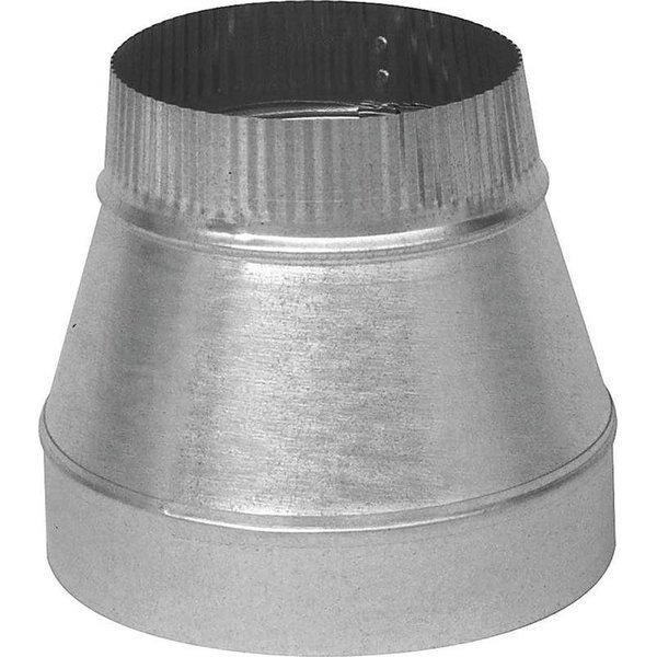 Short Duct Reducer, 6 in L, 30 Gauge, Galvanized Steel, Imperial, Mfr#: GV0808-A