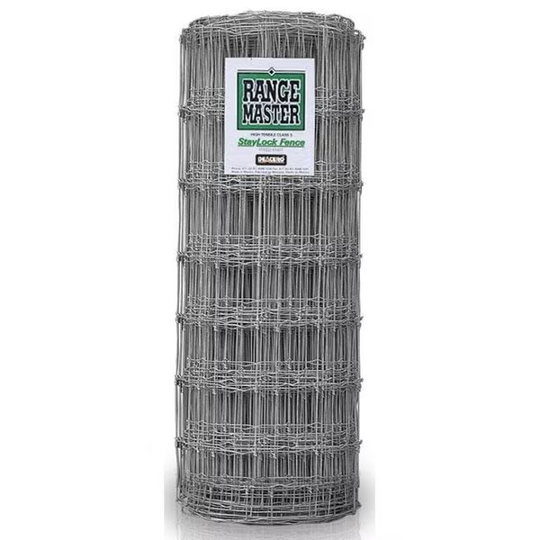 Staylock Fence, 330 ft L, 49 in H, 1212 Gauge, Steel, Galvanized, Rangemaster, Mfr#: 6797