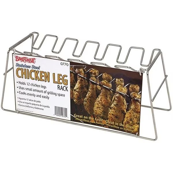 0 Chicken Leg Rack, Stainless Steel, Bayou Classic, Mfr#: 770