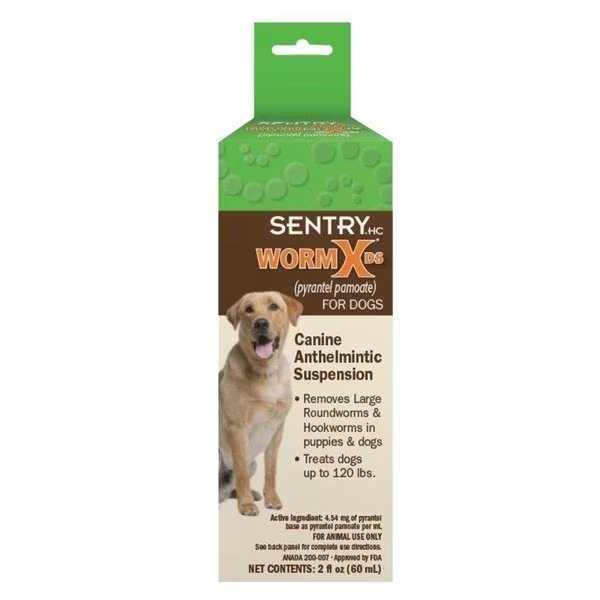 WormX DS Dog Dewormer, Liquid, 2 oz Bottle, Sentry, Mfr#: 17500