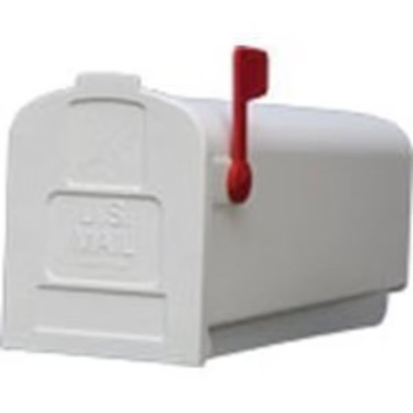 Gibraltar Mailboxes Parson PL10W0201 Rural Mailbox, 875 cu-in Capacity, Plastic, Gibraltar Mailboxes, Mfr#: PL10W0201