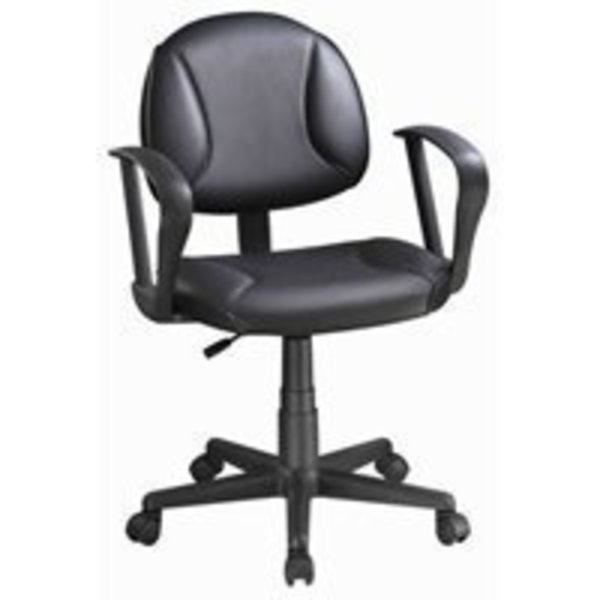 Simple Spaces CYS03-ARM022 Office Chair, Polyurethane Seat, Black Frame, Simple Spaces, Mfr#: CYS03-ARM022