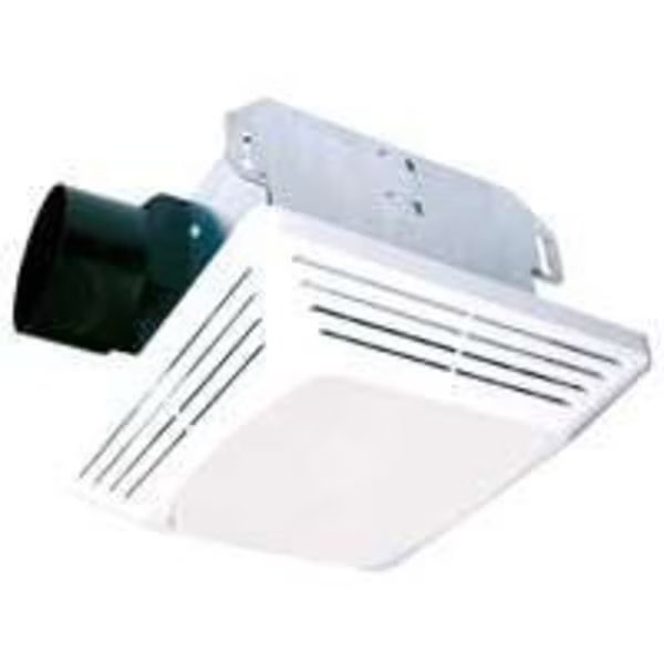 Exhaust Fan with Light, 120 V, 44 W, Fluorescent/A19 Incandescent Lamp, 4 in Duct, Square Grill, Air King, Mfr#: ASLC70