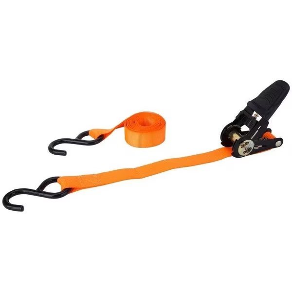 TieDown, 1 in W, 10 ft L, Polyester Webbing, Metal Ratchet, Orange, 400 lb, SHook End Fitting, Prosource, Mfr#: FH64052
