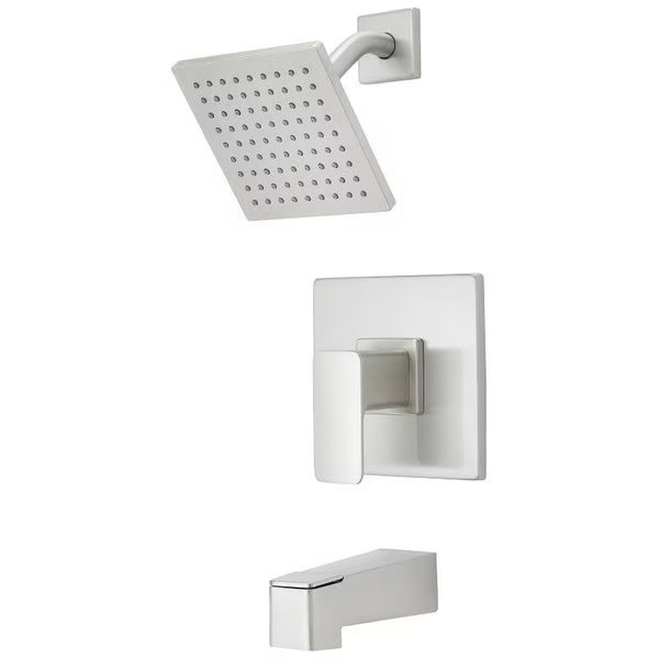 Faucet TubShower, Fixed Mount Showerhead, 175 gpm Showerhead, 1 Spray Settings, 2, 3Handle, Boston Harbor, Mfr#: F12A0006NP