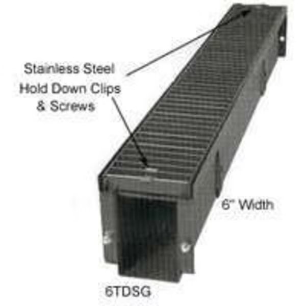 MARSHALL STAMPING 6TDSG1 Drain Grate, 1 ft L, 6 in W, Steel, Marshall Stamping, Mfr#: 6TDSG1