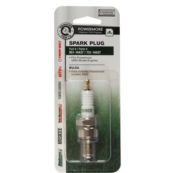 490250M014 Spark Plug, For  Powermore 5X65 140 cc, 159 cc, 196 cc Premium OHV Engine Push Mower, Troy-Bilt, Mfr#: 490-250-Y014/M014