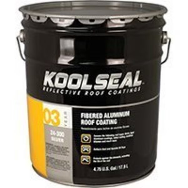KOOL SEAL KS0024300-20 Aluminum Roof Coating, Liquid, Silver, 1 gal Pail, Kool Seal, Mfr#: KS0024300-20